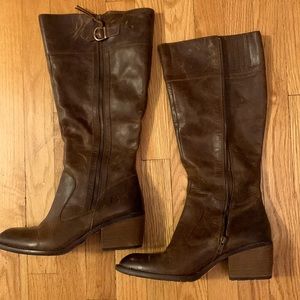 Born brown leather knee high boots size 10M NWT